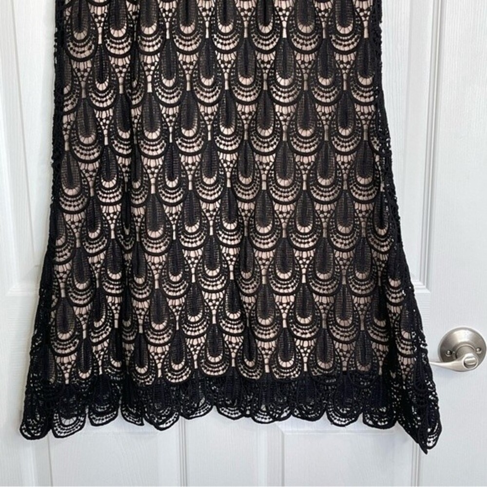 RNB Crochet Overlay Black Dress Witchy Goth Grunge Whimsigoth Party Cocktail Lrg - Picture 12 of 15